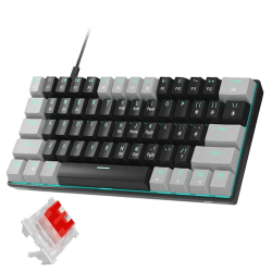 Clavier Magegee MK-Star61 RGB Noir et Gris 60% - Switch Red