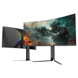 Moniteur Porodo Ultra-Wide QHD 200 Hz avec Support 3 Axes - Noir