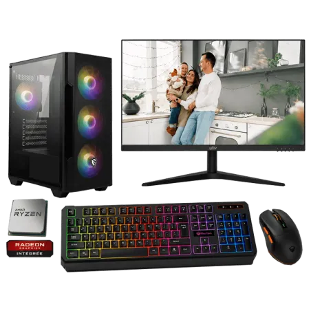 Full Setup Pc Back To School | Ryzen 5 5600GT + Ecran Uniview 100Hz Full Setup Pc Back To School | Ryzen 5 5600GT + Ecran Uniview 100Hz