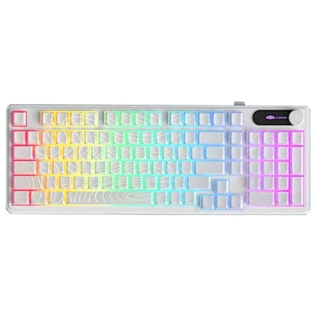 Clavier MageGee GK960 RGB Blanc Topographique format 95 %