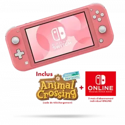 Pack : Nintendo Switch Lite Animal Crossing  - 5