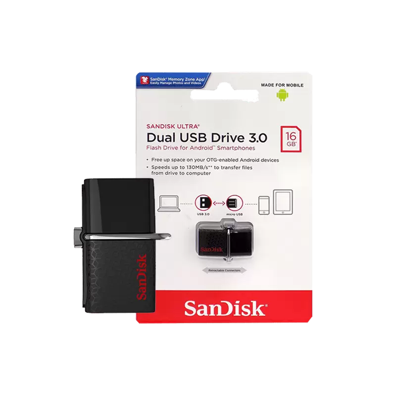 Clé USB 16GO OTG USB Flash Drive 3.0 pour appareils Android/PC