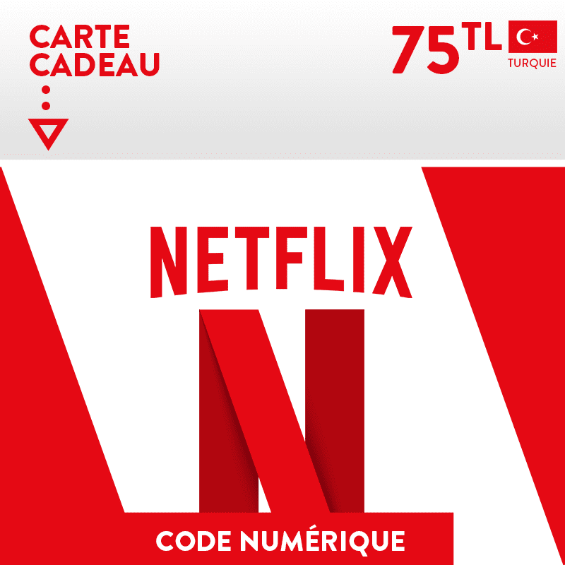 Carte Netflix 75TL Turquie Régions Turquie Valeur 75TL