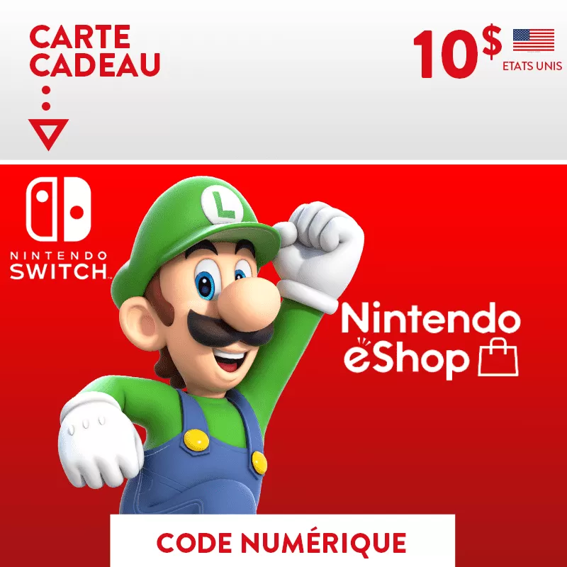 Carte Nintendo eShop pour Nintendo Switch, Wii U et 3DS - 50 $