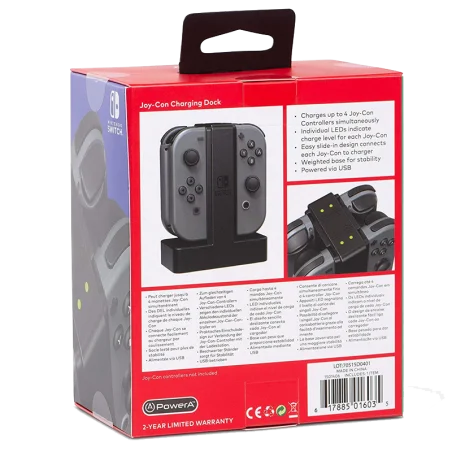 Chargeur Joy-Con avec LED indiquant le niveau de charge