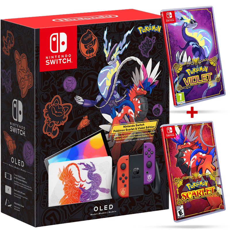 Pack : Nintendo Switch Oled Edition Pokémon Scarlet & Violet
