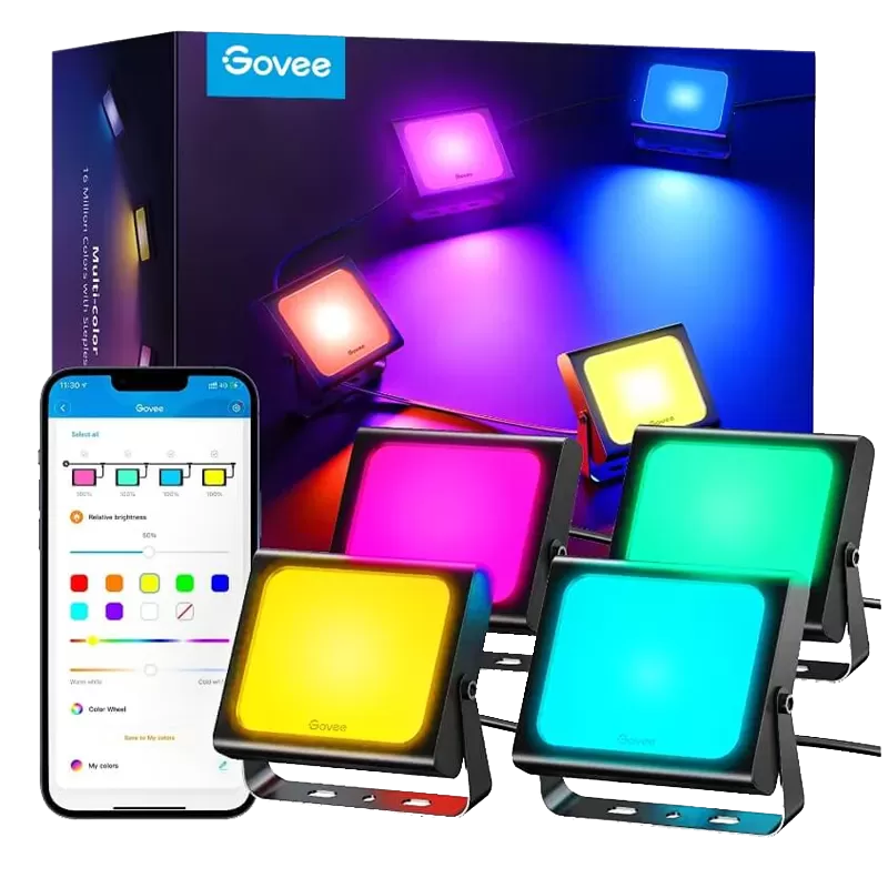 Govee RGBICWW LED Smart Flood Lights - 1