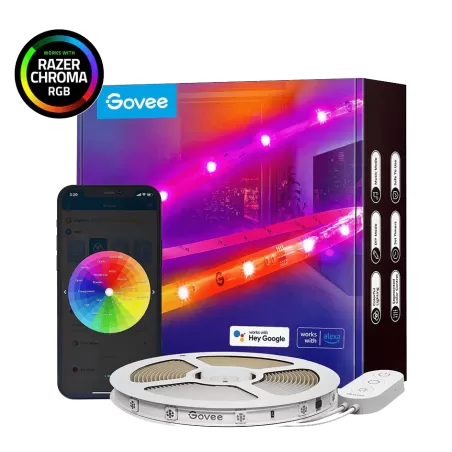 Govee RGBIC LED Strip Lights With Protective Coating  - 1