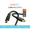 Cable HDMI 4K Ultra HD- Porodo Blue - 2 Mètre - 2