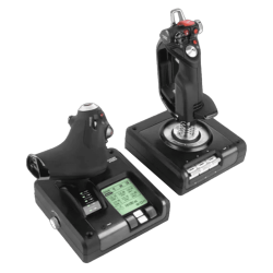 Logitech X52 Pro HOTAS - Commande des gaz avec pièce métallique et joystick de simulation