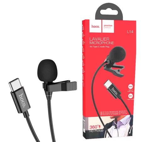 Lavalier Microphone - Hoco L14 Type C - 1