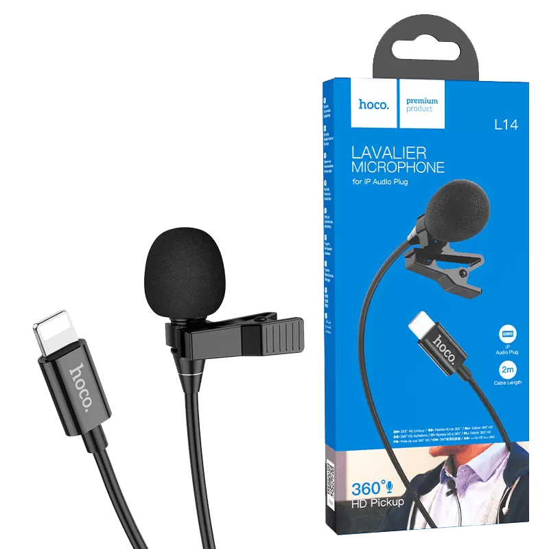 Lavalier Microphone Lightning - Hoco L14  - 1