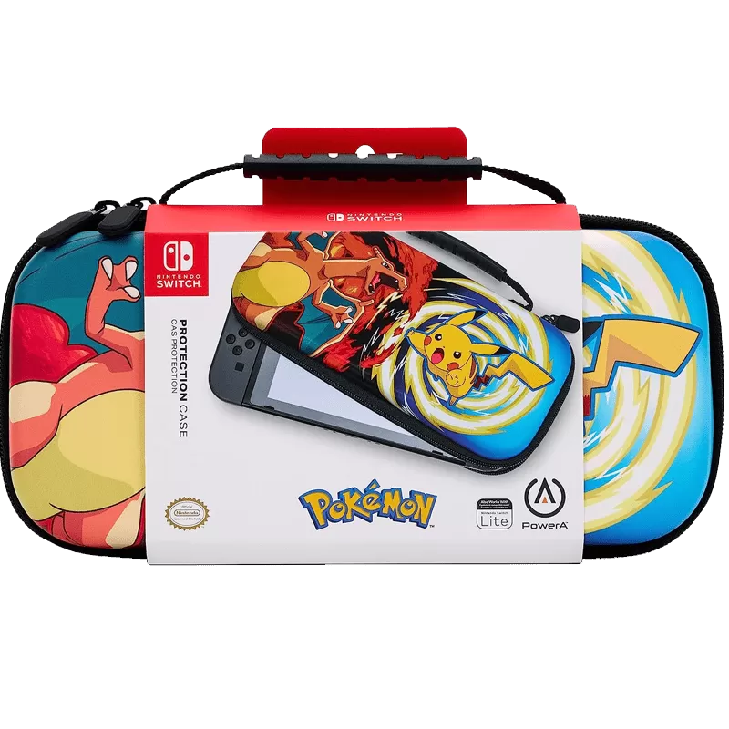 Sacoche Nintendo Switch Edition Pokémon : Vortex Pikachu contre Dracaufeu  - 1