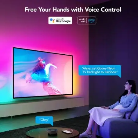 Govee RGBIC Neon TV Backlight - WiFi et Bluetooth - 8